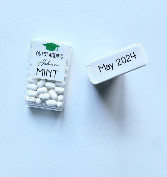 Graduation Stickers, Mint Label Favors, Graduation Party Favors, Class of 2024