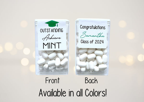 Graduation Stickers, Mint Label Favors, Graduation Party Favors, Class of 2024, Candy Stickers