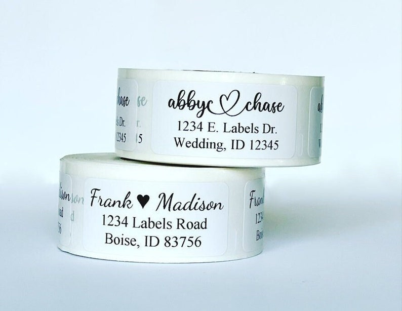 Custom Return Address Labels Roll, Personalized Labels Roll, Wedding A â€“  The Label Palace