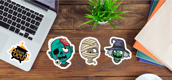 Halloween Vinyl Sticker, Halloween Laptop Decal