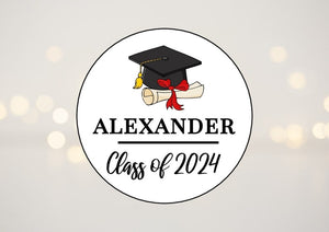 Class of 2024 Graduation Stickers, Graduation Envelope Seals, Thank You Stickers, Personalized Stickers, Graduation Gift Labels