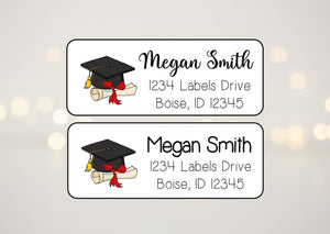 2024 Graduation Address Labels Stickers, Graduation Return Address Labels