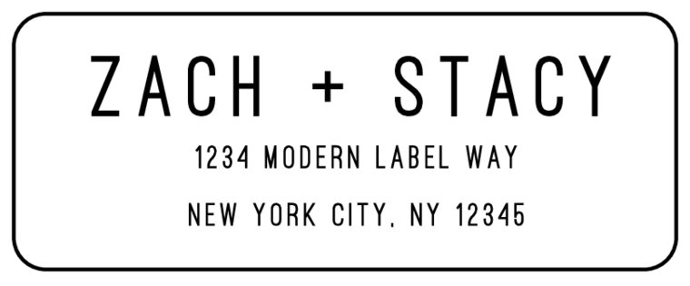 Minimalist Modern Address Labels Stickers, 30 personalized labels!