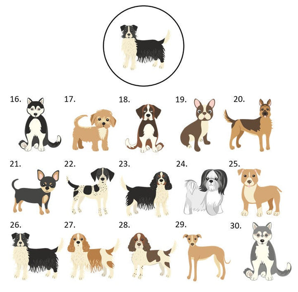 Dog Breed Envelope Seals Labels Stickers, 48 Personalized Stickers!
