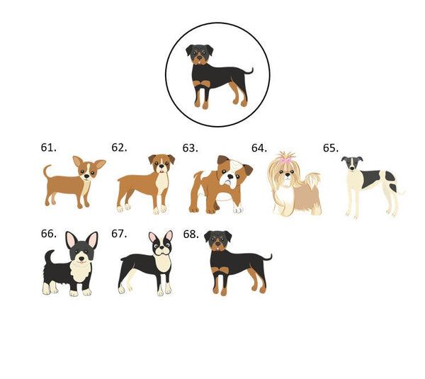 Dog Breed Envelope Seals Labels Stickers, 48 Personalized Stickers!
