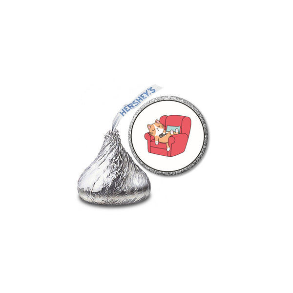 Cat Kitten Hershey Kiss Labels Stickers, 108 Personalized Stickers!