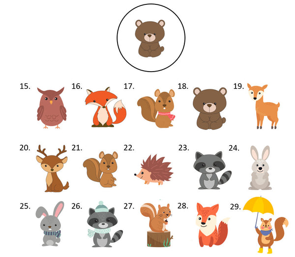 Woodland Animal Envelope Seals Labels Stickers, 48 Personalized Stickers!