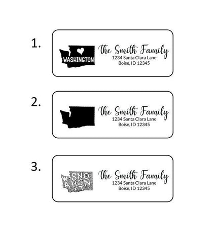 State Address Labels Stickers, 30 personalized labels!