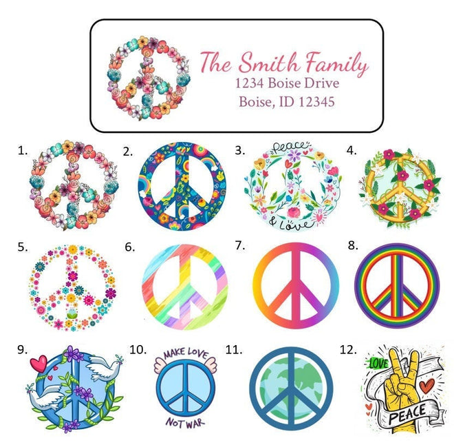 Peace Symbol Stickers