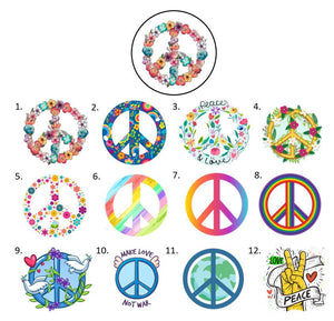 Peace Sign Symbol Envelope Seals Labels Stickers, 48 Personalized Stickers!