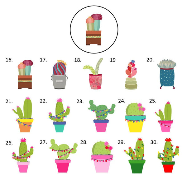 Cactus Succulent Desert Hershey Kiss Labels Stickers, 108 Personalized Stickers!
