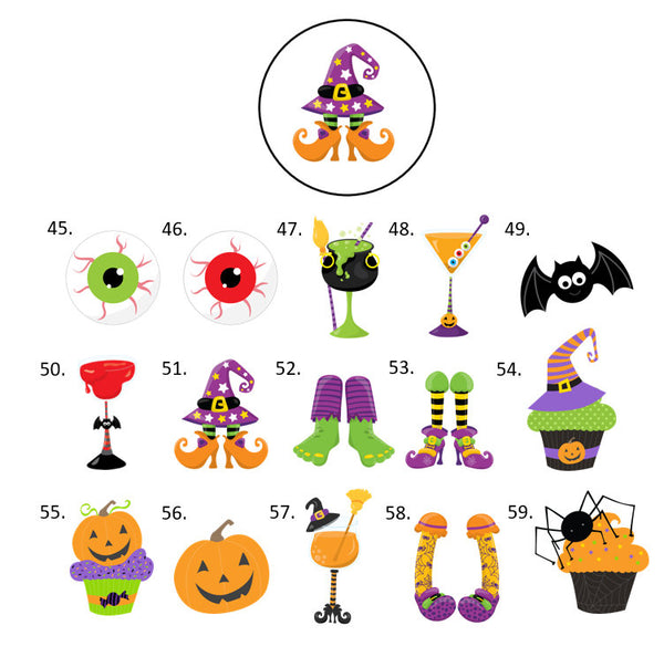 Halloween Hershey Kiss Labels Stickers, 108 Personalized Stickers!