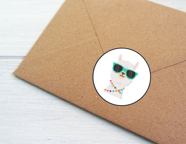 Llama Envelope Seals Labels Stickers, 48 Personalized Stickers!