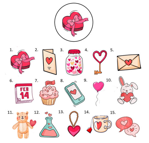 Valentine's Day Envelope Seals Labels Stickers, 48 Personalized Stickers!