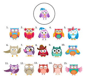 Owl Envelope Seals Labels Stickers, 48 Personalized Stickers!