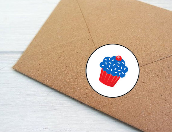 Patriotic American Flag USA Envelope Seals Labels Stickers, 48 Personalized Stickers!