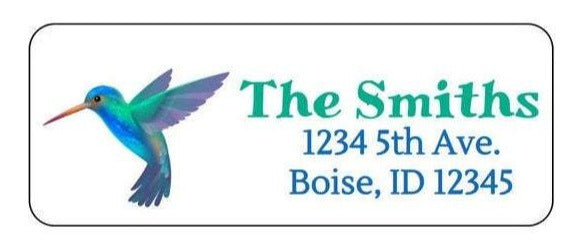 Hummingbird Address Labels Stickers, 30 personalized labels! – The ...