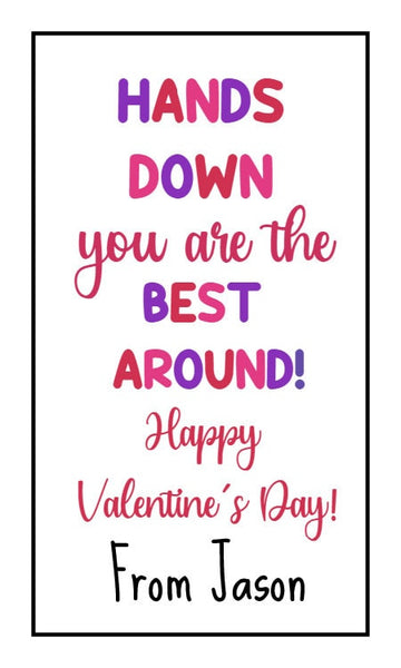 Valentine's Day Stickers, Valentine Hand Sanitizer Labels, Personalized Kids Valentine's Day labels