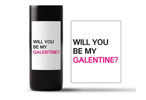 Valentine's Day Wine Label, Galentine Wine Label, Two Waterproof Wine Labels