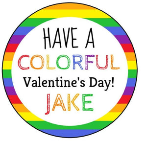 Valentine's Day Stickers, Crayon Valentine, Personalized Kids Valentine's Day labels