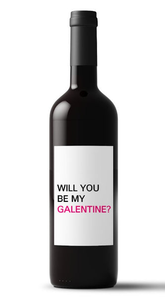 Valentine's Day Wine Label, Galentine Wine Label, Two Waterproof Wine Labels