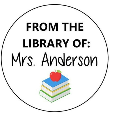 Teacher Labels, Teacher Book Stickers, Teacher Name Labels, Library Book Labels