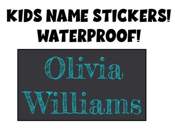 Kids Name Stickers, Waterproof Daycare Labels, School Supply