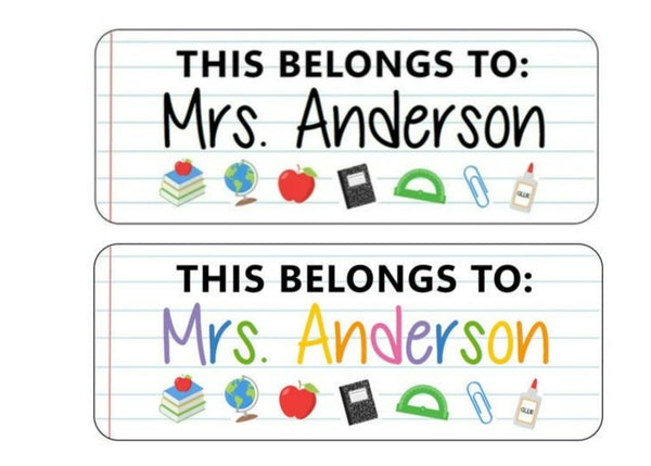 Kids Name Stickers, Waterproof Daycare Labels, School Supply